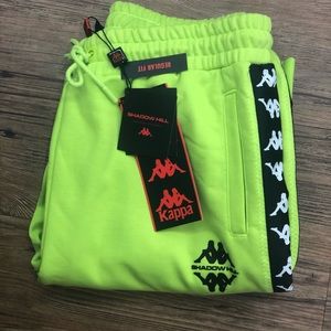 $200 Kappa x Shadow Hill Neon joggers NWT